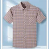 Plus Size 100% Cotton Thin Short Sleeve Shirts for Men Slim Fit Casual Plain Shirt Hawaiian Plaid Shirt Korean Popular Clothes 1