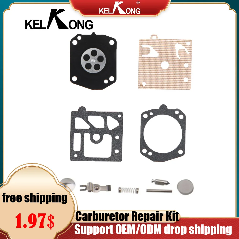 

KELKONG Carburetor Repair Rebuild Kit for Stihl Walbro 029 310 044 046 MS270 MS280 MS290 MS290 MS341 MS361 Chainsaw K10-HD