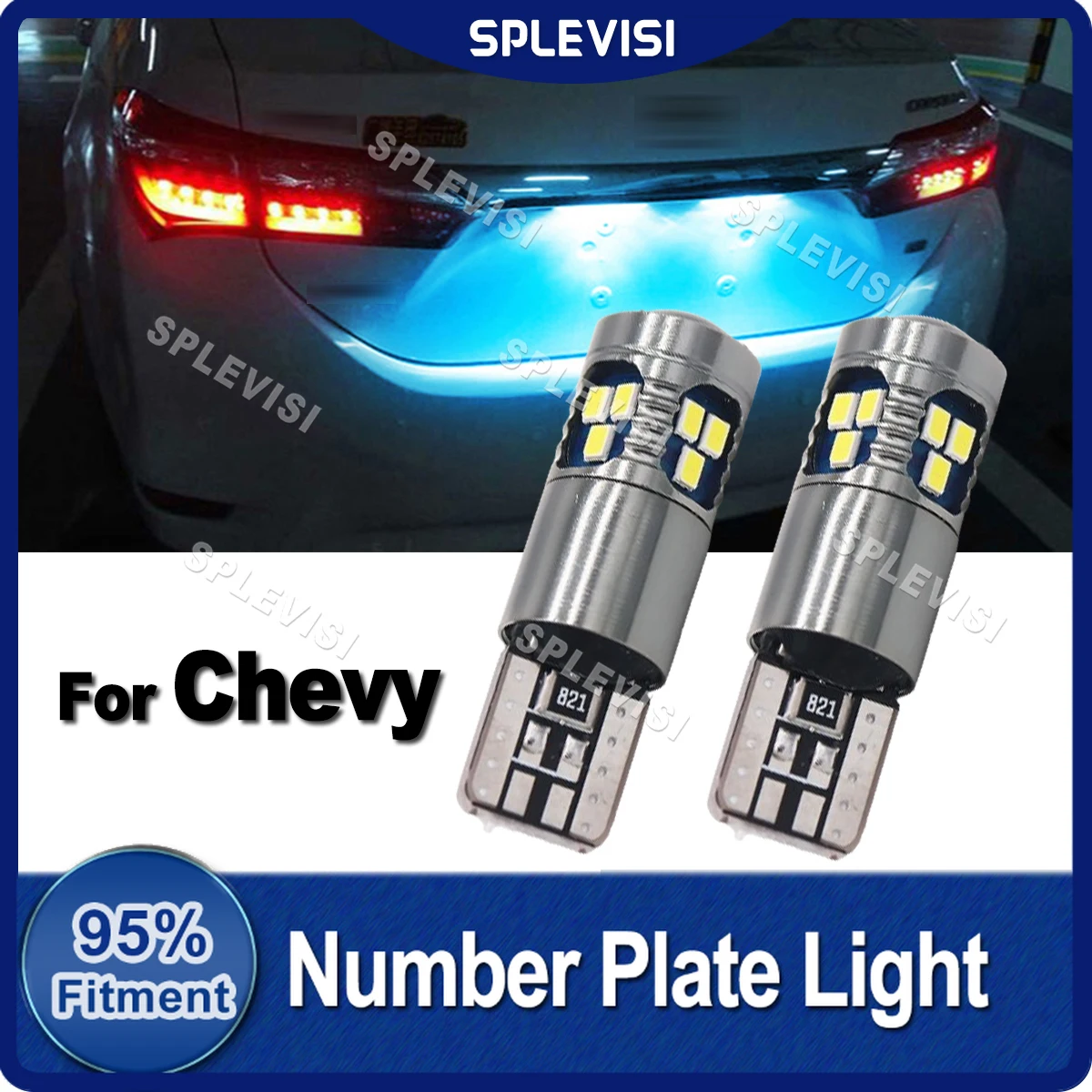 

2x T10 W5W 1600LM LED License Number Plate Light Bulbs For Chevy Chevrolet Impala Malibu Tahoe Equinox Traverse Cruze Colorado