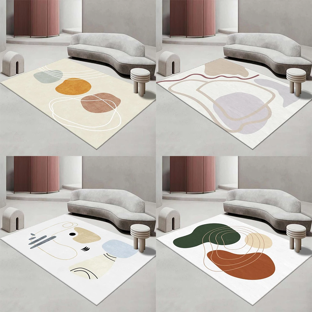 

Современный минималистичный ковер в скандинавском стиле с рисунком линий, роскошное украшение для пола в гостиную, спальню