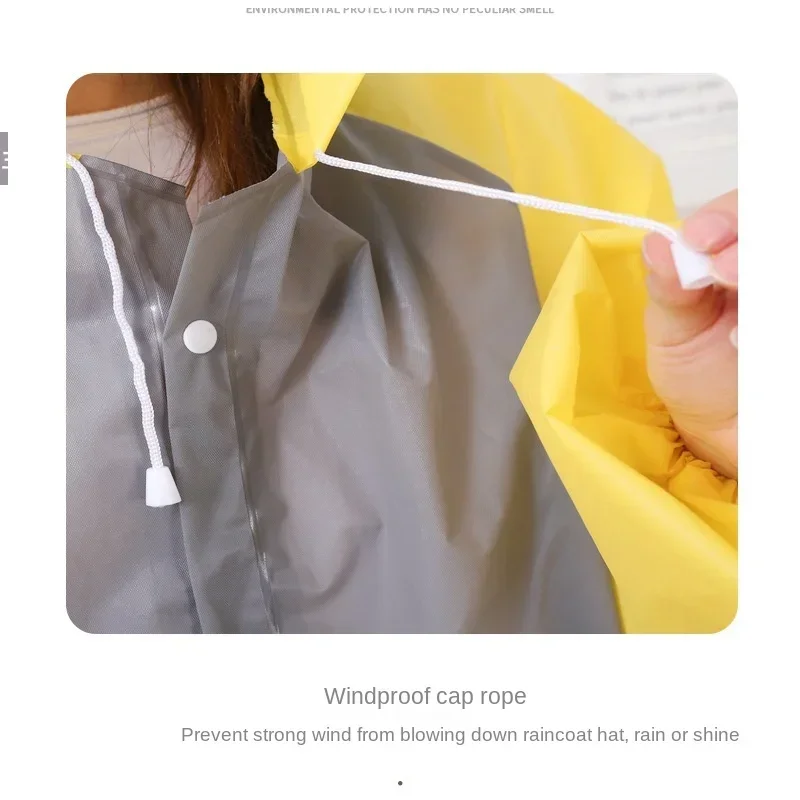 Outdoor Waterproof Raincoat Stitching Pattern Men's and Women's Hooded Travel Fishing