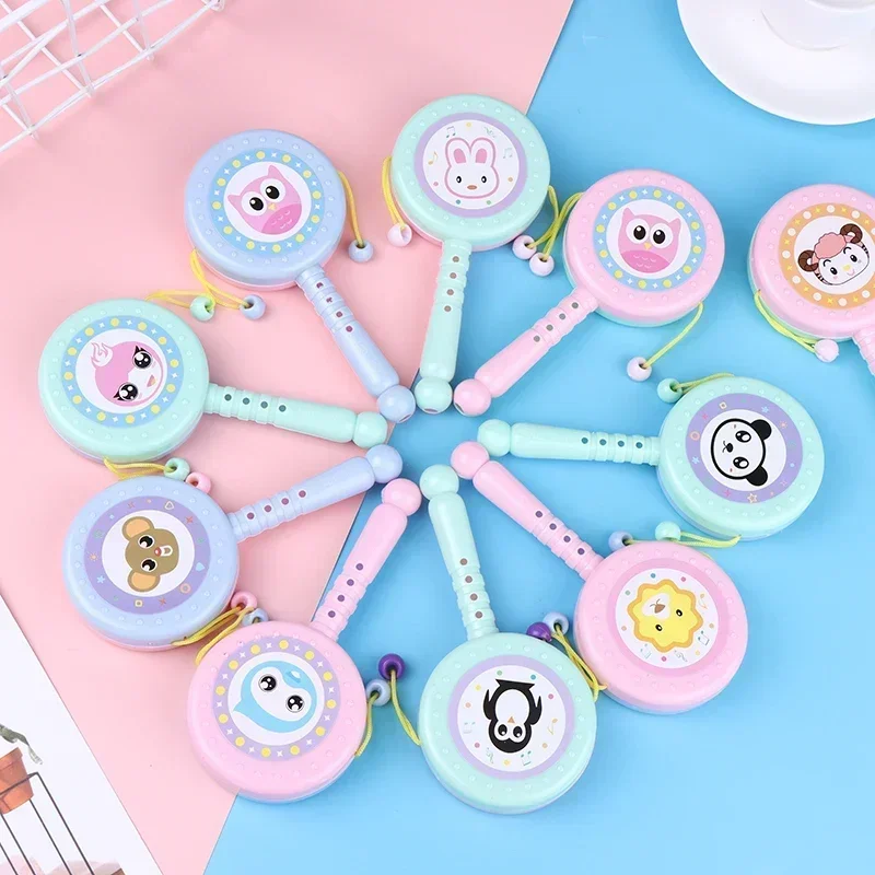 Cartoon Animal Rattle Drum Toy 1PC for Children's Early Education