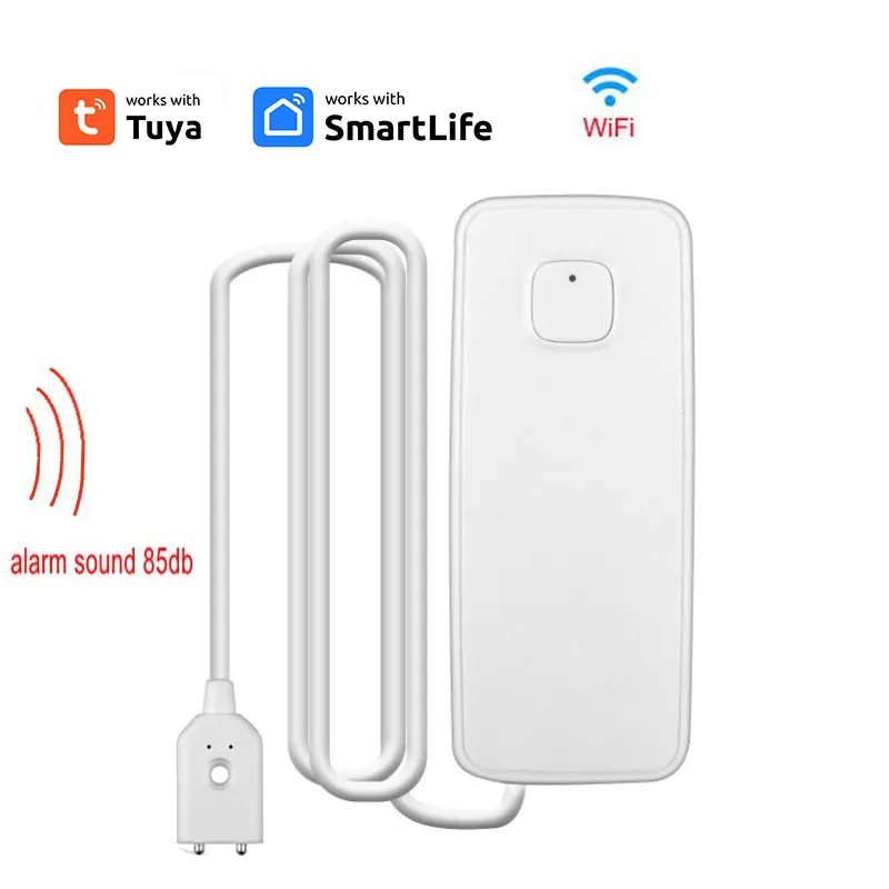 

WIFI Tuya Smart Water Level Alarm Smart Home Security Protection Control Fully Automatic Water Leak Alarm For Alexa Google Home