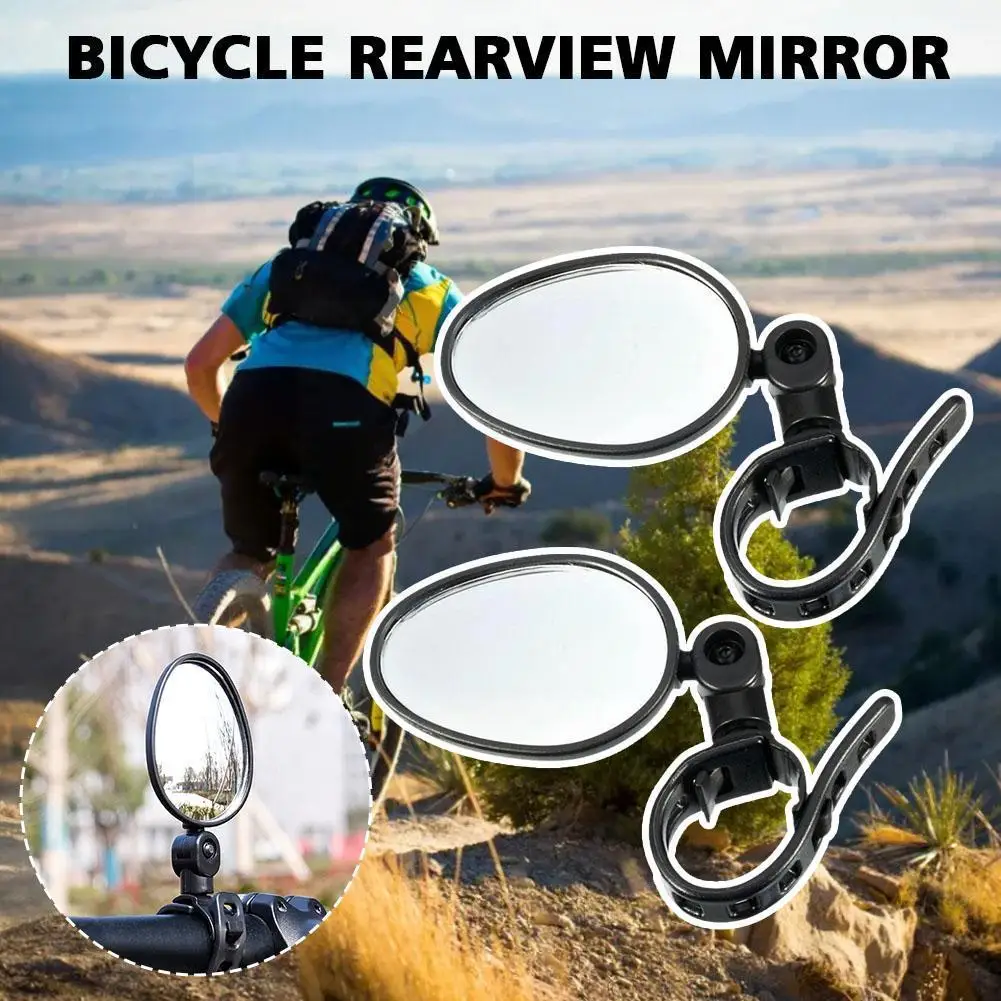 

Bicycle Rear View Mirror Bike Cycling Clear Wide Range Mirror Handlebar Reflector Left Adjustable Right Sight Rearview Back N9Q6
