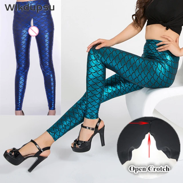 Overalls Invisible Zipper Open Crotch Pants High Waist Yoga Pants Women's  Sports Tight Sex Trousers with