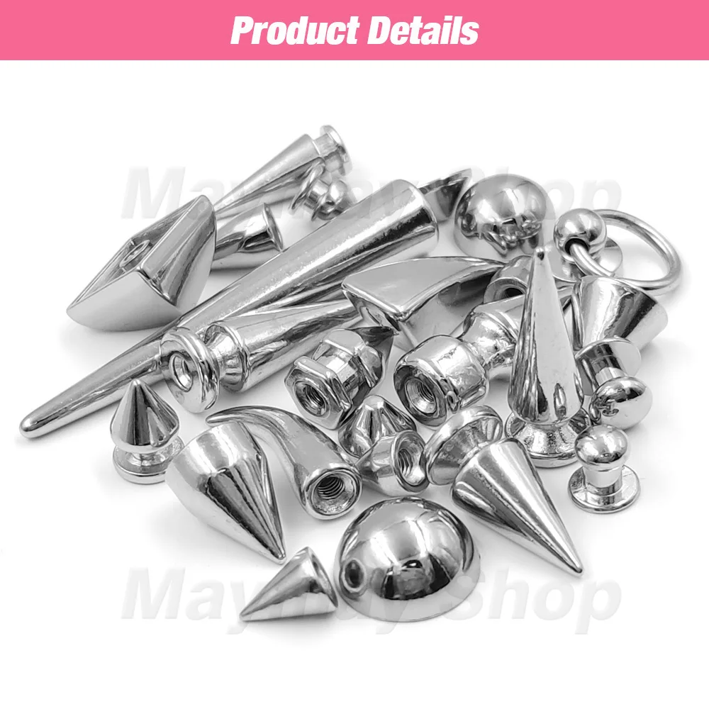 Metal Silver Bullet Spikes Rivets Clothes Punk Rock Thorns Screw Spikes Leather Craft Jacket Accessary Screws metal rivets metal studs leather rivets