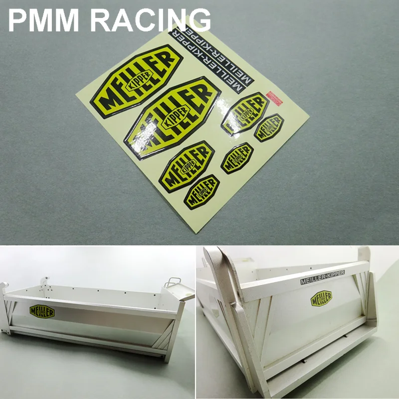Body Meiller Kipper Sticker Decorazione Per 1/14 Tamiya Rc Camion Rimorchio Ribaltabile Scania Man Benz Actros Volvo Auto Parti Fai Da Te