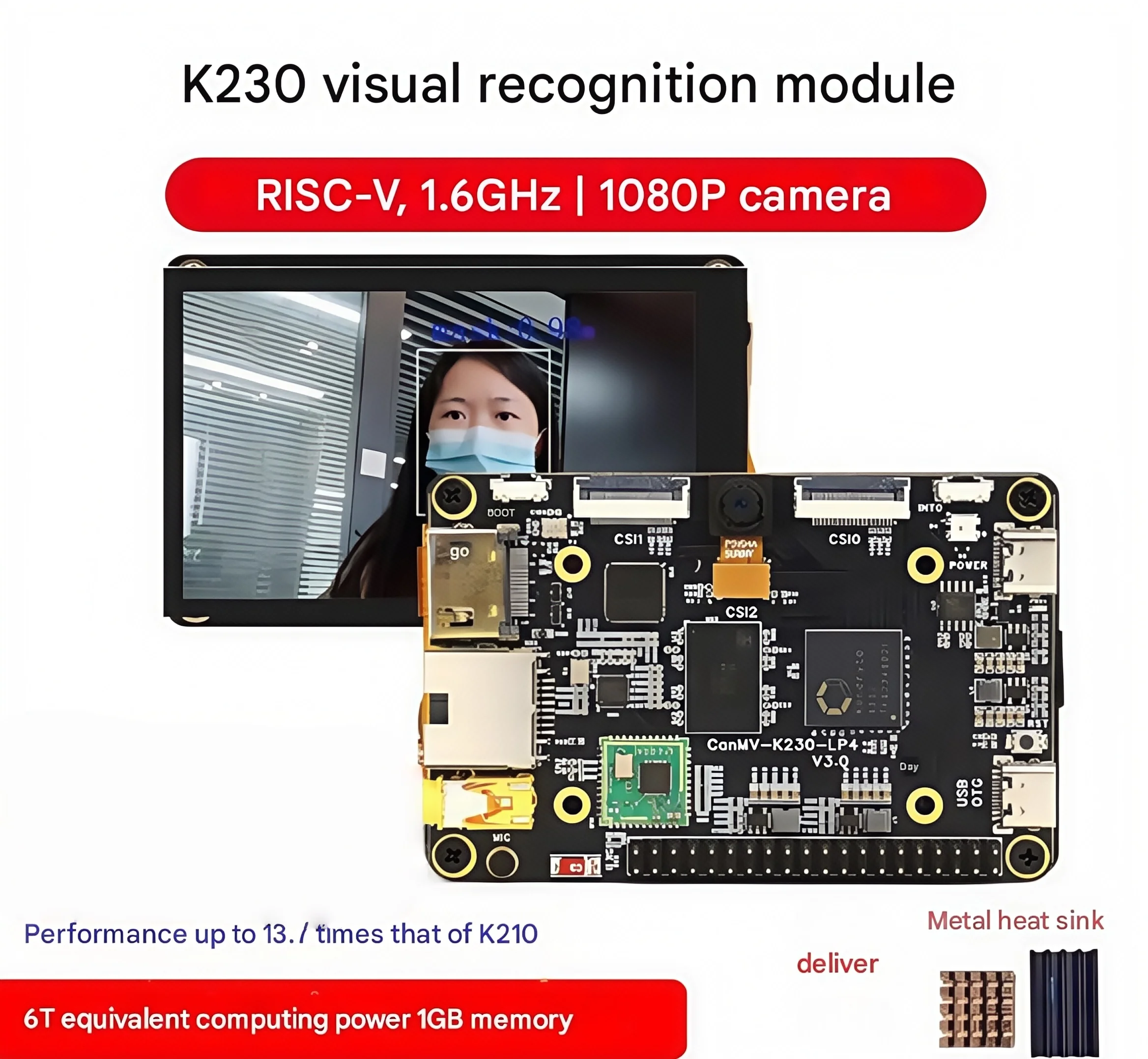 K230 Vision Module CanMV K230 development board visual recognition module camera AI rapid ...