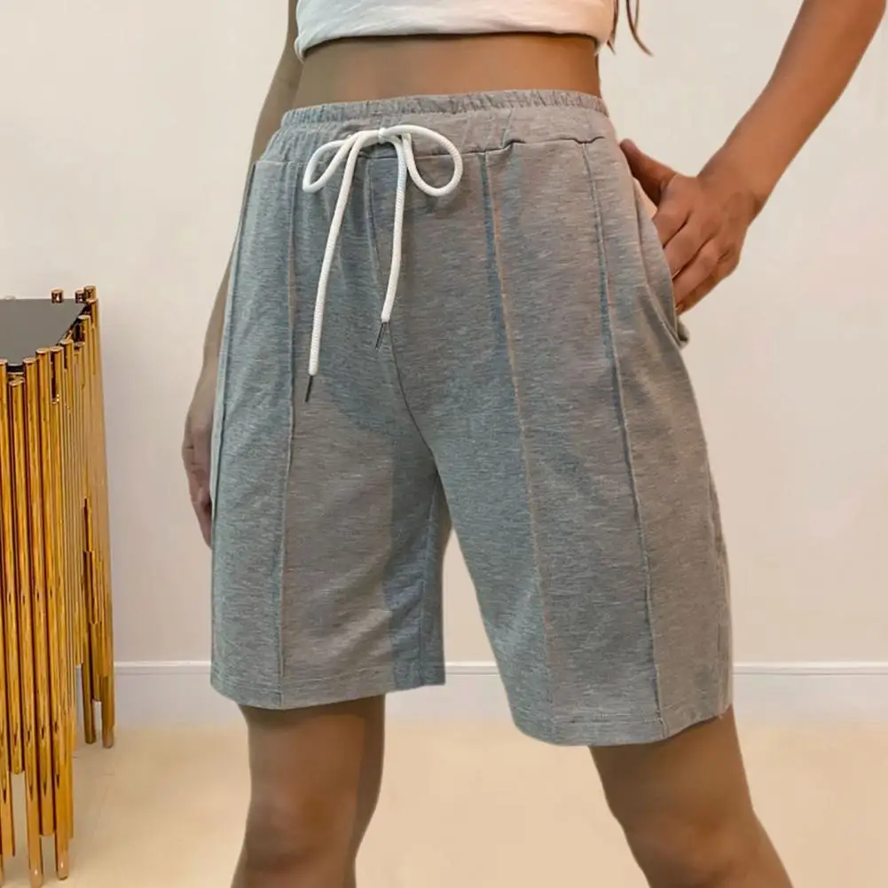 

Women Shorts Stylish Women's Elastic Waist Drawstring Shorts with Pockets for Summer Fitness Casual Wear Beach Shorts