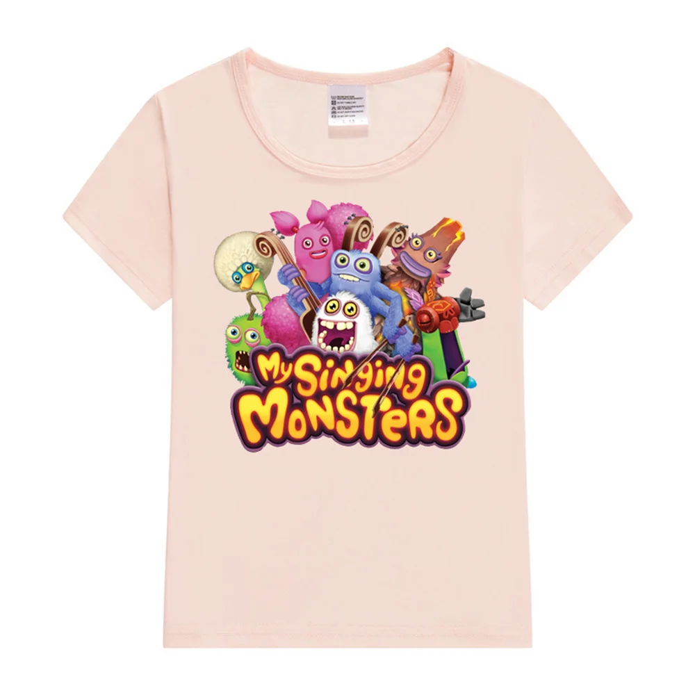 My Singing Monsters Summer Anime T-shirt Kids Clothes Kids T Shirts Casual Short Sleeve 100% Cotton Tops Y2k Boys Girl Clothes 3