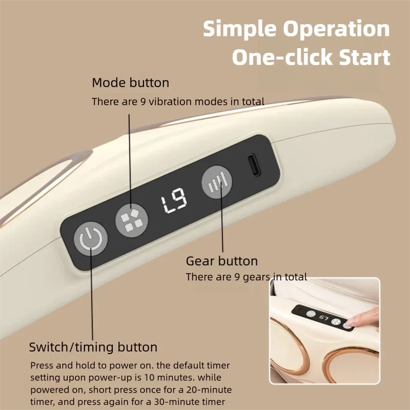 Wireless Abdominal Massage Belt with Vibration and Heat