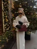 Elegant Solid One Buttons Women Woolen Coat Fashion O-neck Long Sleeve Short Jackets 2024 Autumn Female Chic High Street Outwear 4