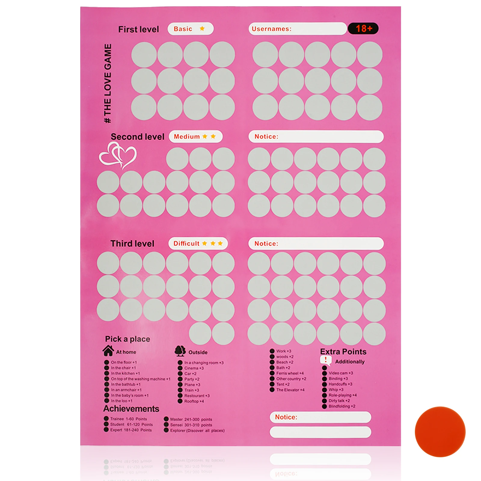 Romantic Adventure Scratch-Off Poster: 100 Fun Date Night Ideas
