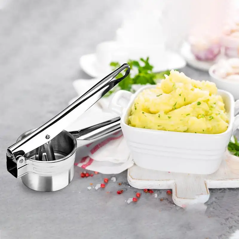 1pc, Potato Ricer, Mashed Potato Ricer, Heavy Duty Potato Masher With 3  Interchangeable Discs, Stainless Steel Potato Ricer For Mashed Potatoes,  Pasta