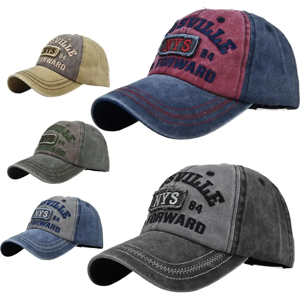 Men Baseball Cap Vintage Casual Distressed Washed Letter