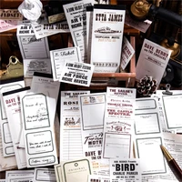 Journal GO 30sheets Retro Ticket Memo Pad Message Notes Decorative Notepad Note Journal Material Paper for School Office 1