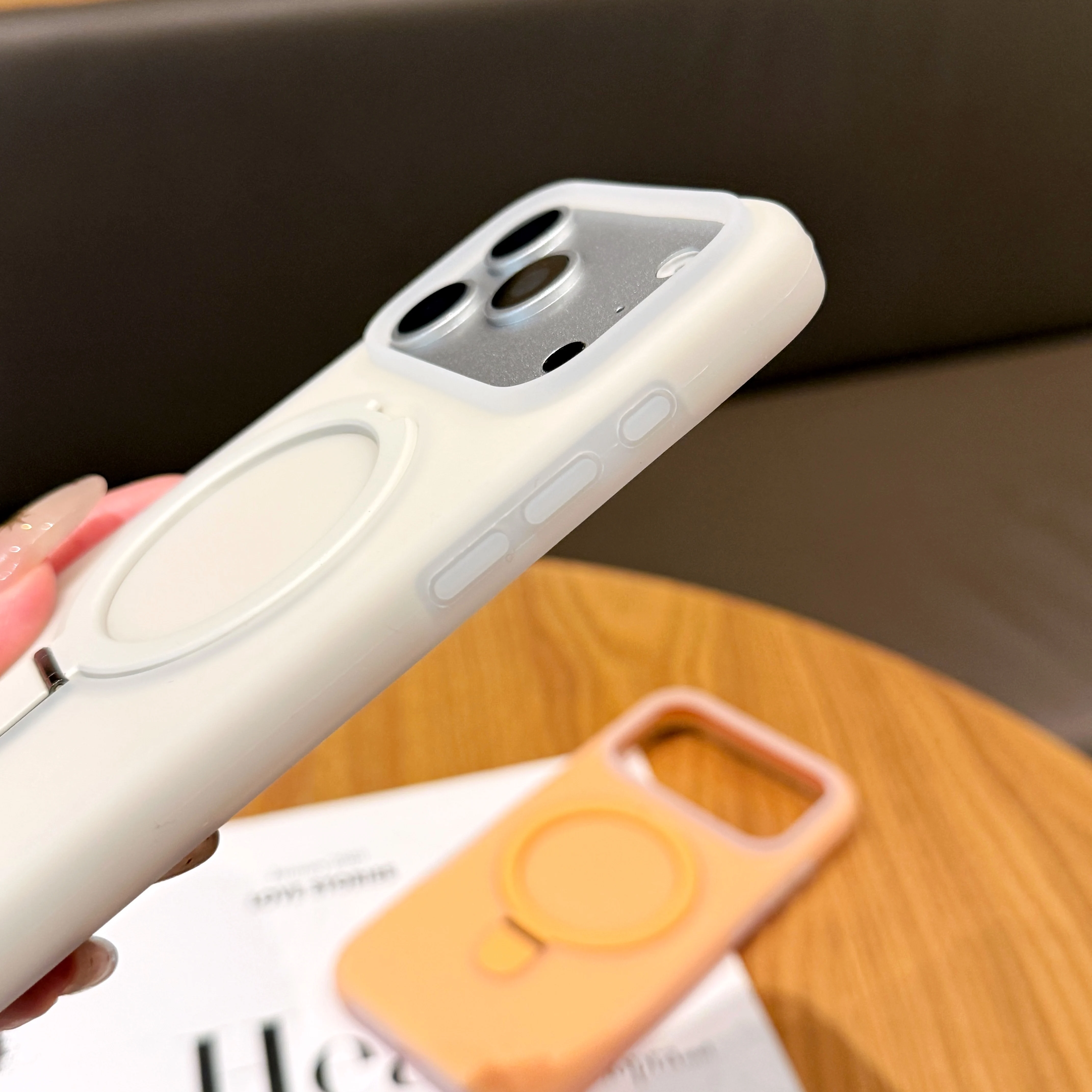 Magsafe Wireless Charging Stand Holder with Kickstand - Neon Silicone Shockproof Case