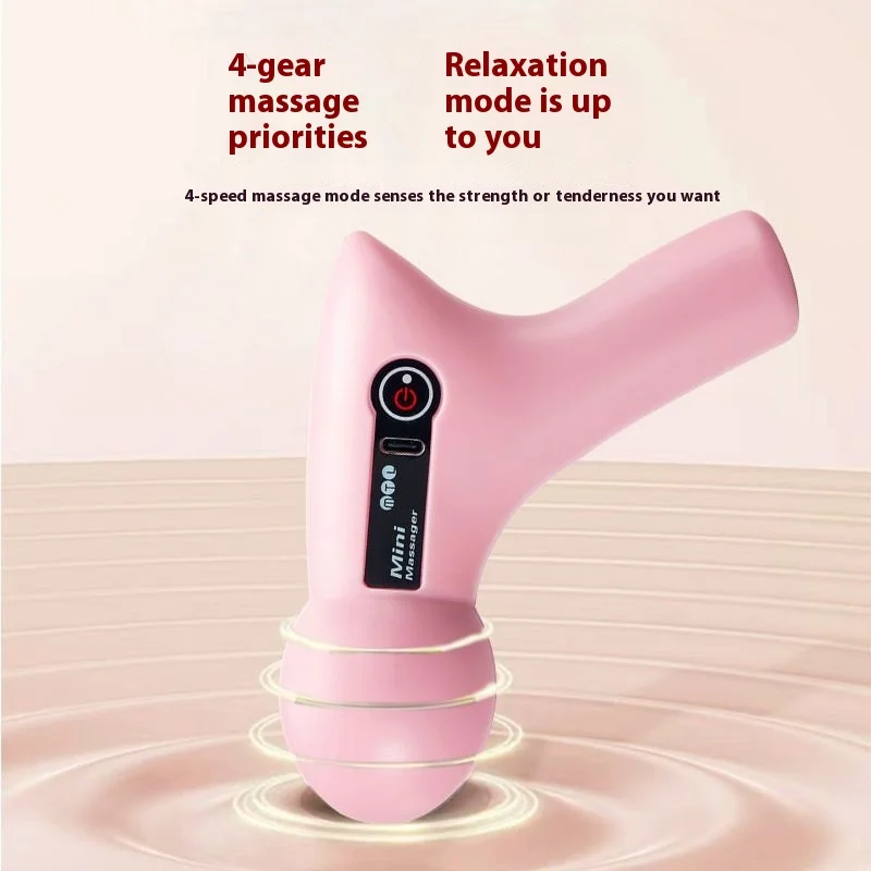 (No Silicone Sleeve) Handheld Body Massage Products Mini Silent Electric Wireless Fascial Gun Portable Massager Stick Vibration