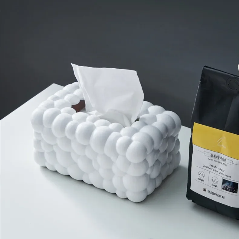 

Resin Rectangular Tissue Box Square Storage Tank Home Finishing Decoration Tissue Storage Box Pen Makeup Brush Storages Tube