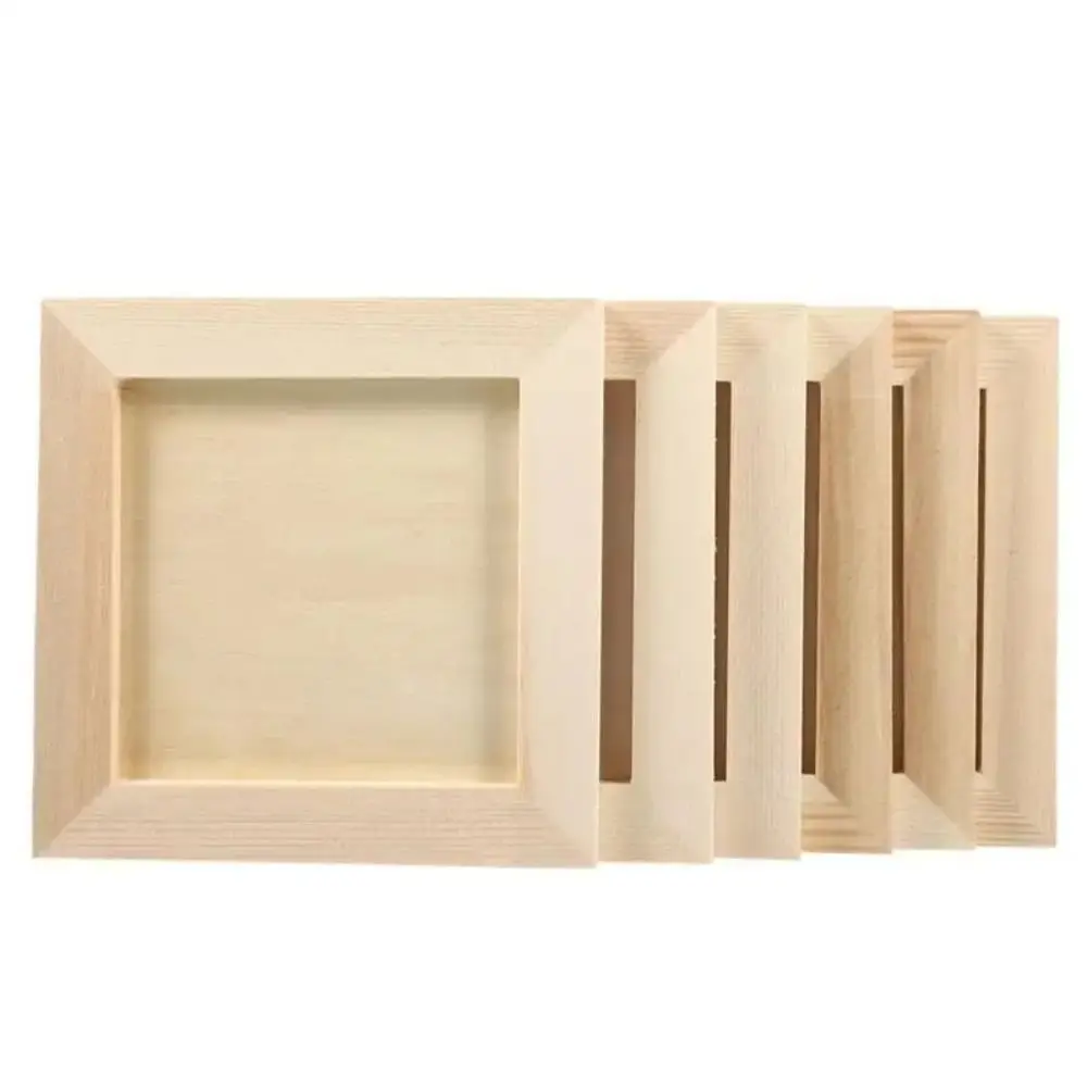 Photo Frame Wood Photo Frame Wood Frame Wood Picture Frame Art Puzzle Holder DIY Blank Clay Frames