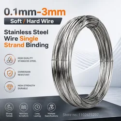 Premium Stainless Steel Binding Wire - Multiple Thickness Options - 0.2mm(10Meters) (Soft Wire)