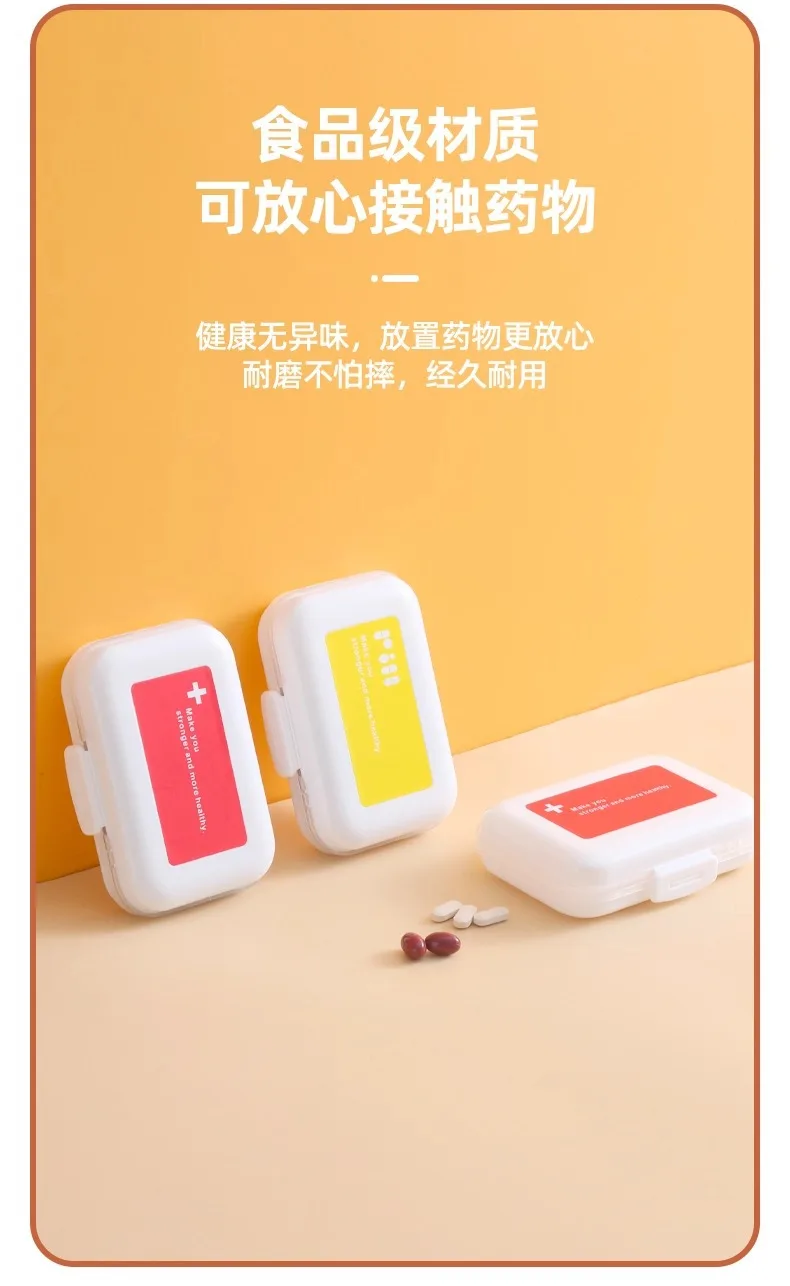 Round Pill Case - Portable Weekly Tablet Organizer and Storage Container