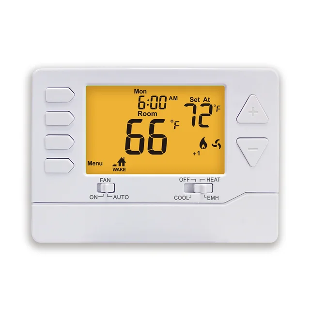  Air Conditioner Thermostat, LCD Digital Temperature Controller  Thermostat Delay Compressor Protection Fan Coil Unit Programmable : Tools &  Home Improvement
