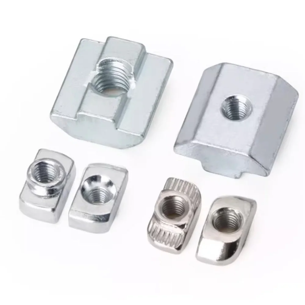 100 teile/los EU20-M5 Slot Europäischen Standard Hammer Drop-In T-Muttern Schiene Gleitmutter Befestigen Stecker für Aluminium extrusion – Detail 4