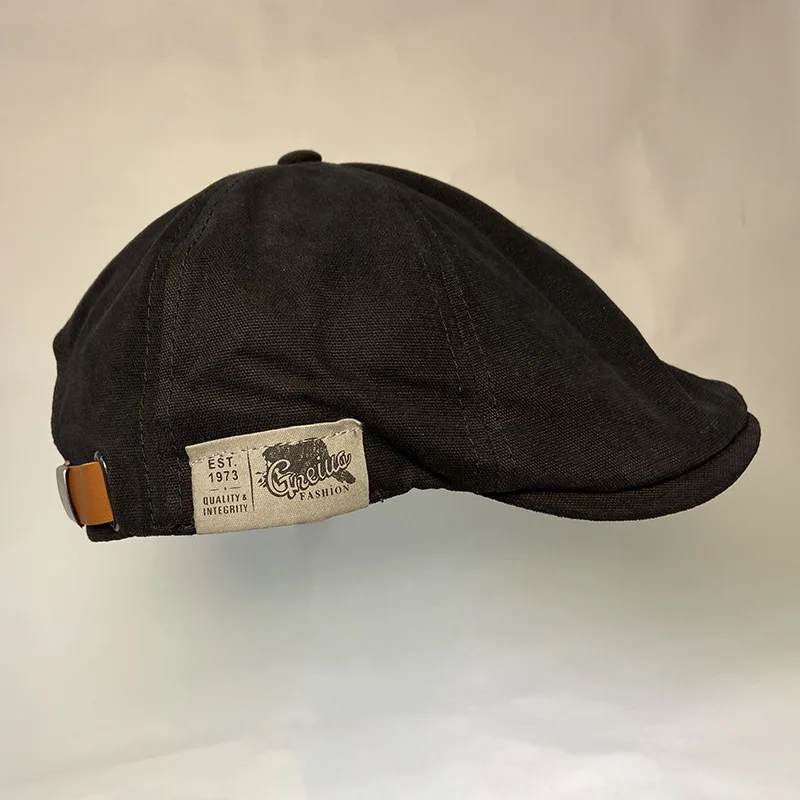 Basco uomo classico in cotone e lino berretto ivy vintage_voghion.com