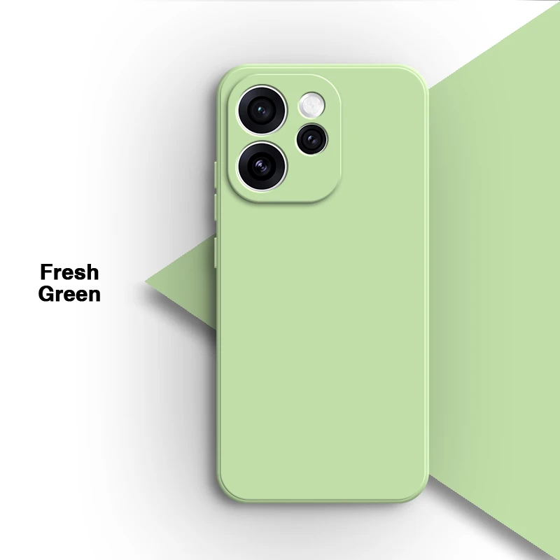 Premium Liquid Silicone Phone Case with Lens Protection - High Quality TPU Classic Back Cover