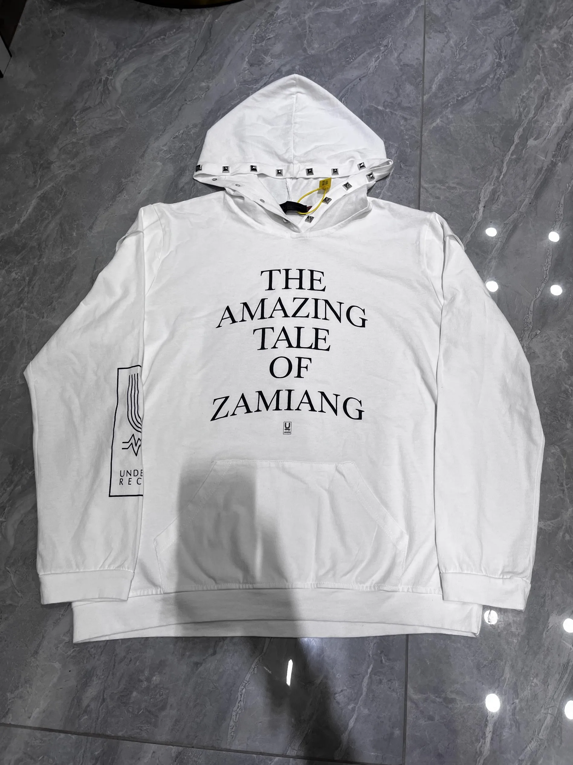 2025 Undercover Amazing White Rivet high srteet Hoodie