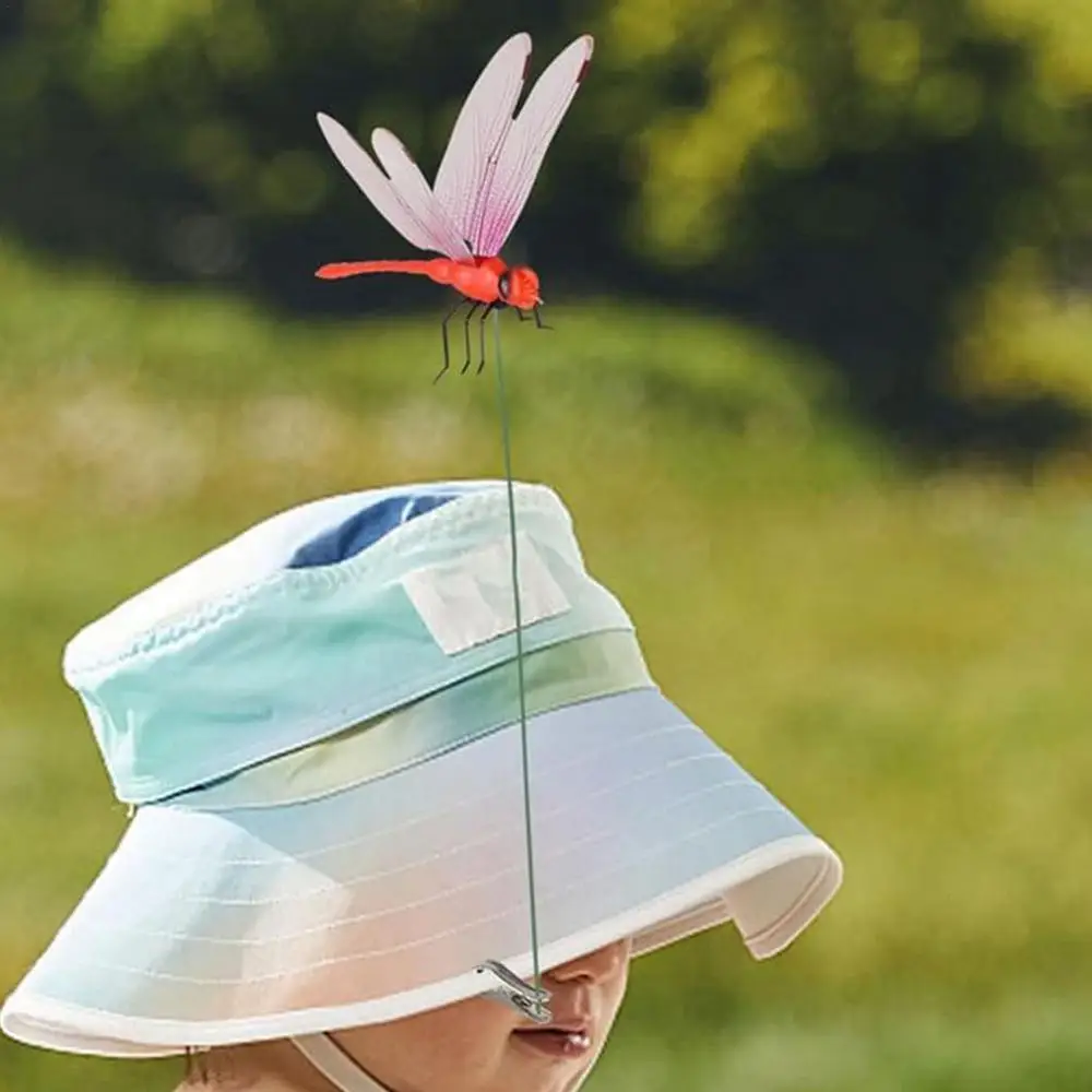 Description Picture 6 of item12Pcs Dragonfly Hat Clip Realistic Decoys Simulation Garden Stake Decorate Outdoor Realistic Outdoor Dragonfly Decor Clips