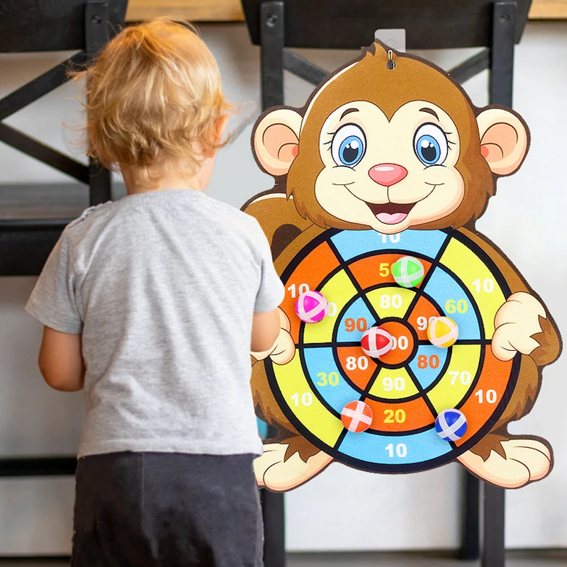 Educational Toys Children Dart Board Games Indoor Outdoor Sports Party Target Dartboard with Sticky Balls For Kids 3 to 5 Years 3