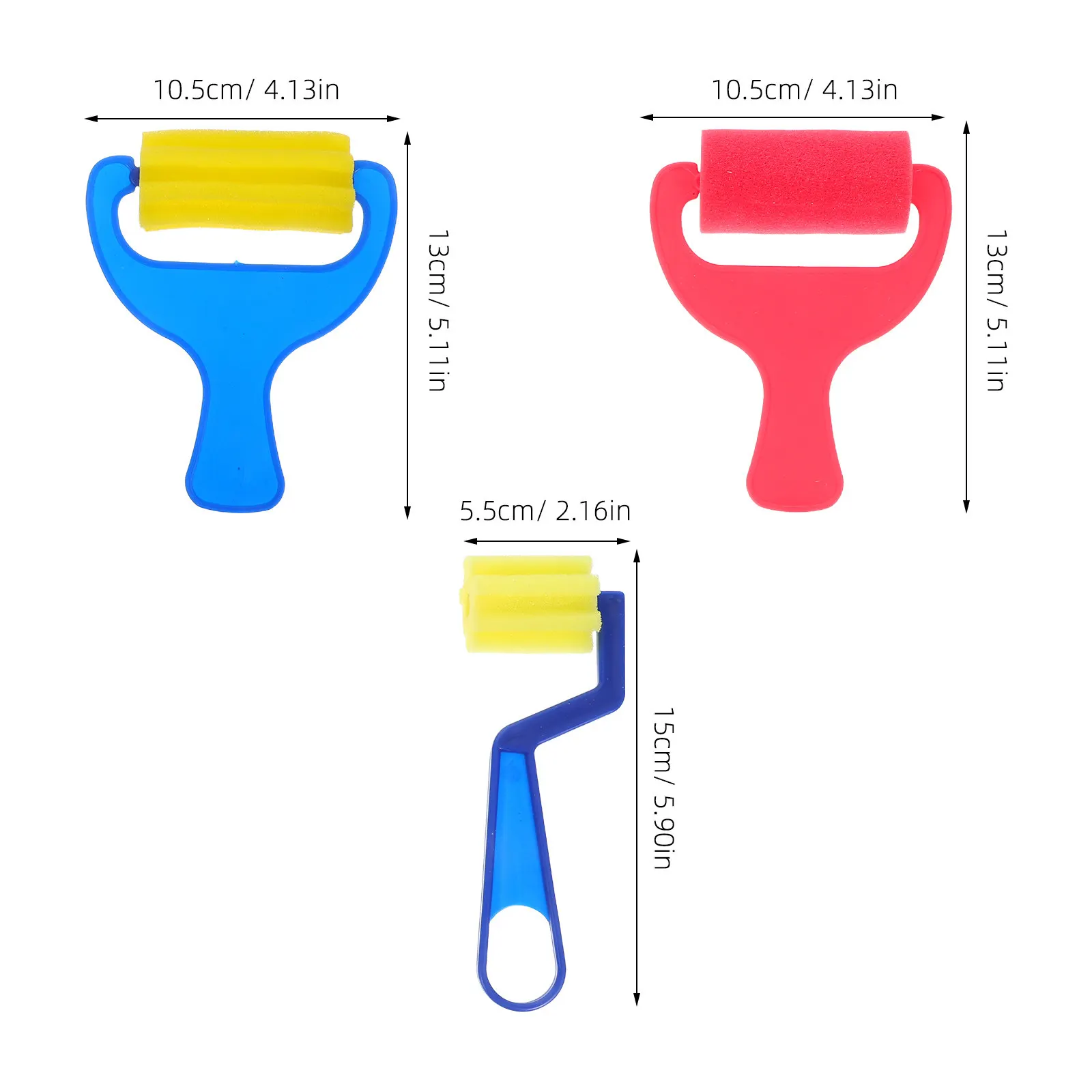 12개 스펀지 스탬프 롤러 브러쉬 세트, 어린이용 안전하고 세척이 간편한 미술 용품, 용 DIY 공예 그림 도구