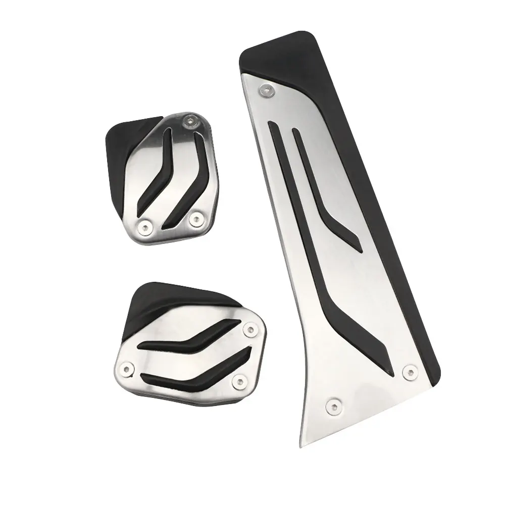 Premium Aluminum Car Pedal Covers - Anti-Slip Brake and Accelerator Pads
