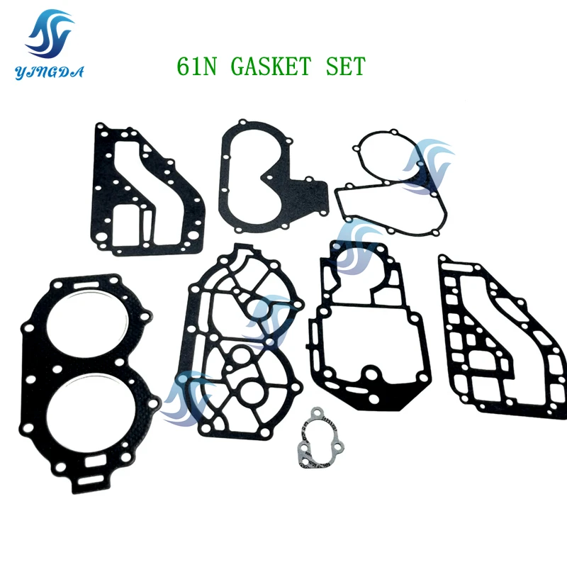 61N GASKET SET For Yamaha Head Cover Outboard Motor 2-Stroke 20HP  30HP ,655-12414-A1,6K8-41124-A1,61T-45113-A0 gasket crankcase cover 1 yamaha 36y 15451 00 00
