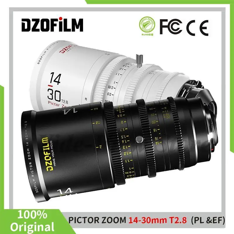 Dzofilm Pictor Zoom 14-30Mm T2.8 Super 35 Obiettivo Zoom Parfocale (Pl & Ef) Supporti Per Fotocamera Professionale (Pl)/Bmd6K/Canon (Ef)