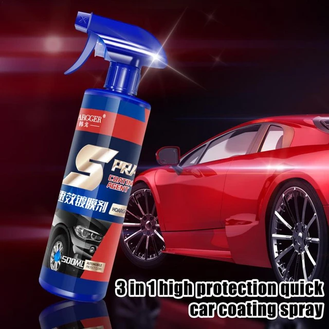 3 in 1 Ceramic Car Coating Spray, 3 in 1 High Protection Quick Car Coating  Spray, Plastic Parts Refurbish Agent, Fast-Acting Coating Spray 