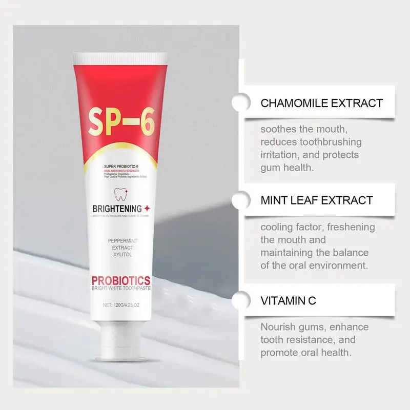 Brightening Toothpaste 120g Deep Clean Toothpaste Gum Health Stain Removing for Women and Men toothpaste dispenser