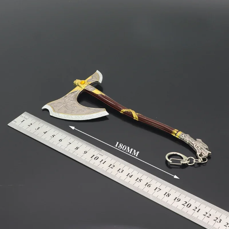 God of War Weapons The Leviathan Axe Kratos Weapon Keychain 18cm Game Peripheral Katana Metal Sword Keychain Gifts Toys Boys 4