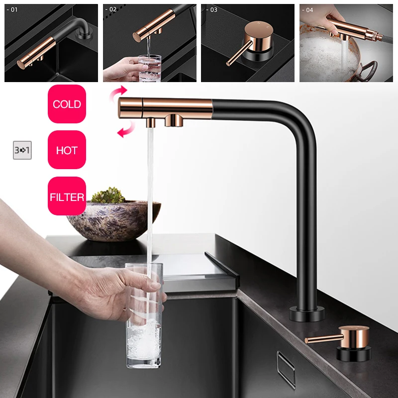 Nanometer Black Hidden kitchen Sink SUS 304 Stainless Steel 4mm Thickness Flip Cover Hidden Handmade kitchen Sinks 5