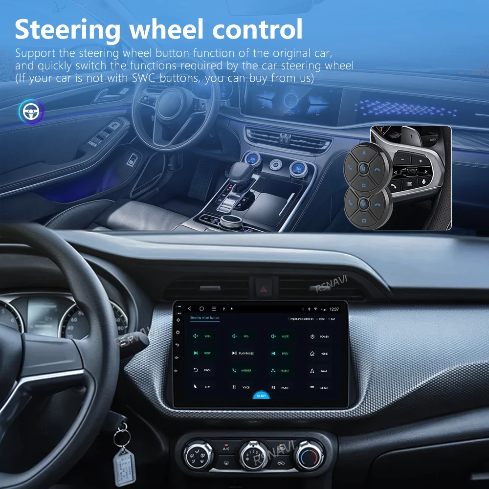 Radio Multimedia para Auto con Pantalla 2K y Android 16 Carplay para Nissan Kicks Micra P15 2016-2020, DSP Autoradio Estéreo 2Din 5