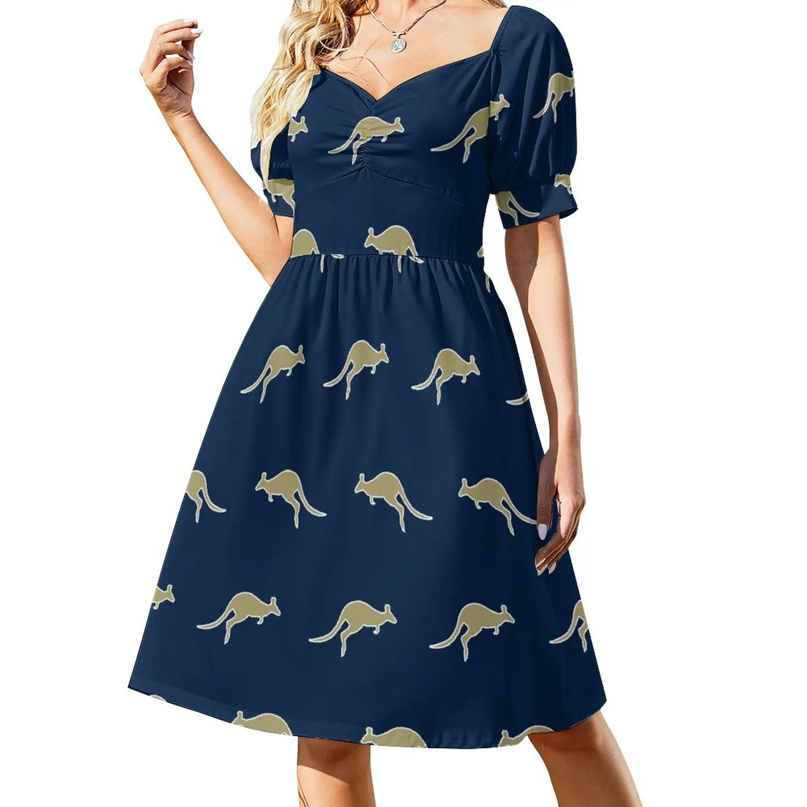 Akron Gold Kangaroo Sleeveless Dress Woman dresses Dress women dress dresses