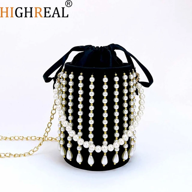 Glitter Rhinestone Evening Box Bag, Trendy Ruched Handle Cylinder