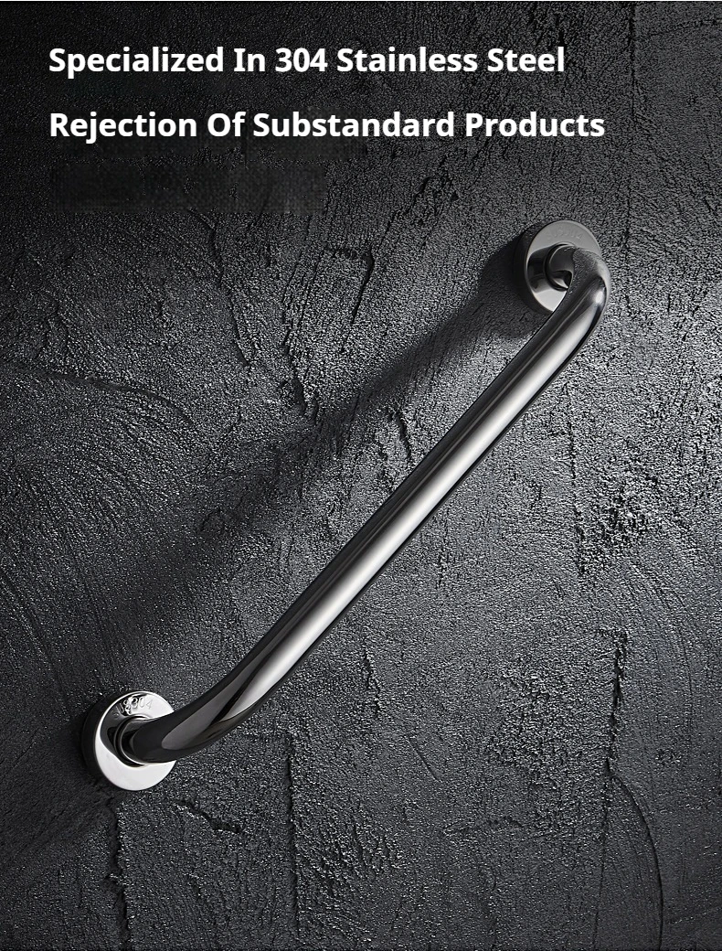 Description Picture 2 of itemStainless Steel Handrail for Bathroom Shower Bath Safety Non-slip Handle Perforated Installation Bathroom Safety & Accessories