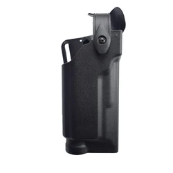 Tactical Gun Belt Holster with Flashlight Attachment (Black)