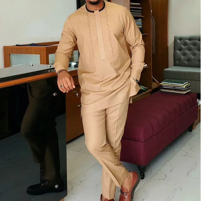 Musa Embroidered Dashiki Outfit - Image 4