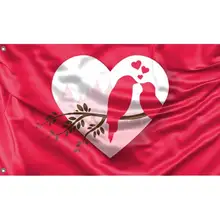 

Saint Valentine's Day Flag III Unique Print, 3x5 Ft / 90x150 cm