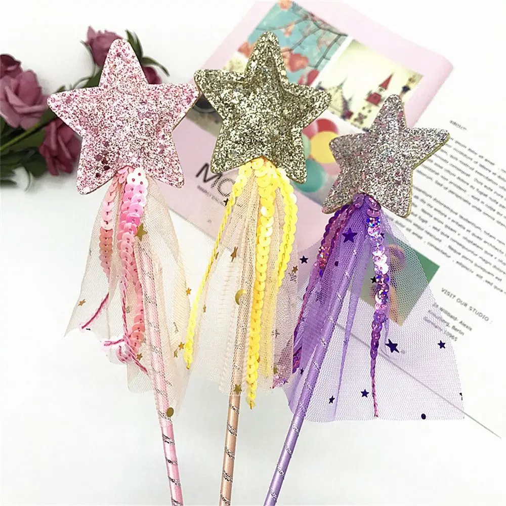 

Dreamlike Star Fairy Wand Wedding Five Pointed Star Role-playing Princess Wand Girls Wand Plastic Kids Stick Wand Cosplay Props