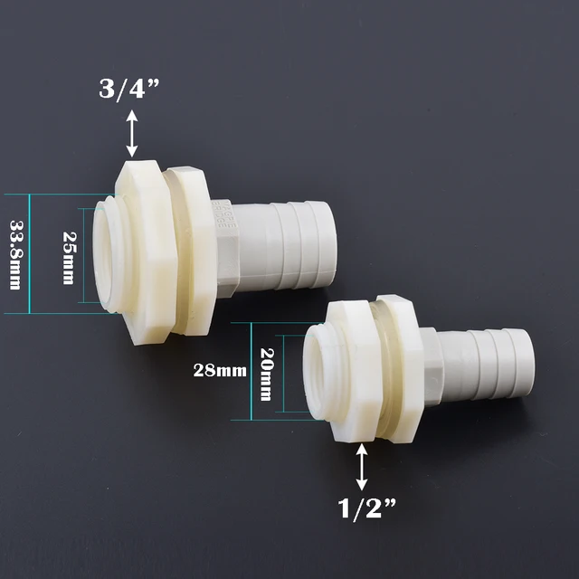 1 Beállítja Az Abs 1/2 "3/4" Tömlő Illesztését 12 Mm -Es 16 20 Szögesdrót Akvárium -Vízelvezető Szerelvények Vízadapter Csőszerelvények - Image 2